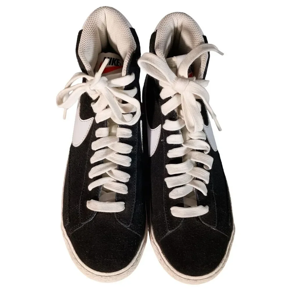 Nike Blazer Mid Boys Size 4Y Black Athletic Casual Shoes Sneakers DA4672-001